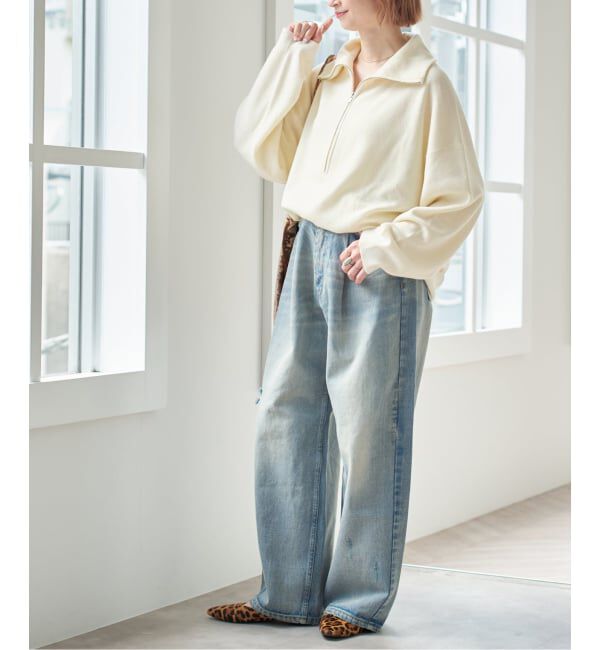 Spick and Span「ミラノリブハーフジッププルオーバー」|ニット・セーター|