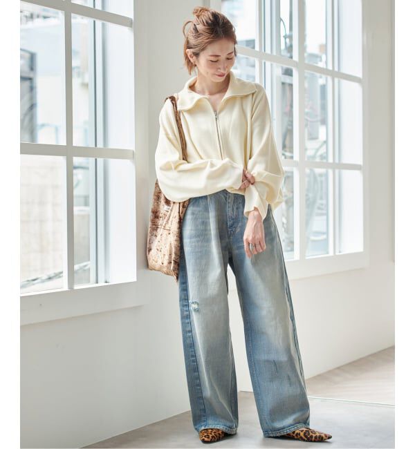 Spick and Span「ミラノリブハーフジッププルオーバー」|ニット・セーター|