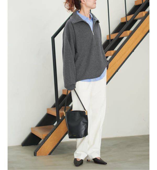 Spick and Span「ミラノリブハーフジッププルオーバー」|ニット・セーター|