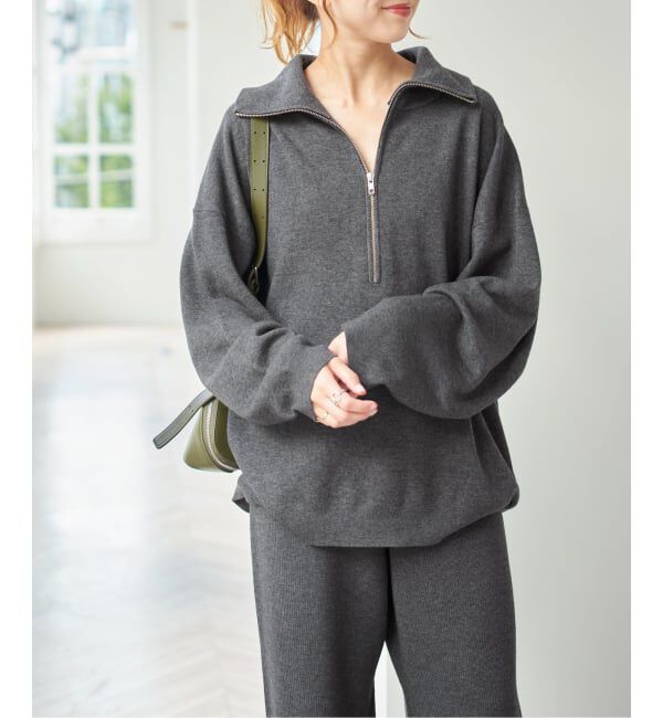Spick and Span「ミラノリブハーフジッププルオーバー」|ニット・セーター|