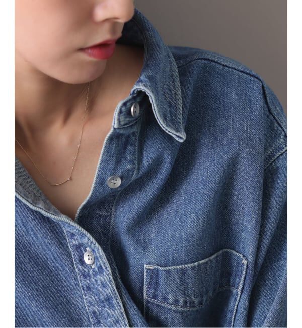 Lilas by Spick&Span「《WEB限定》カーブライン1ツブダイヤネックレス K10」|ネックレス|ゴールド