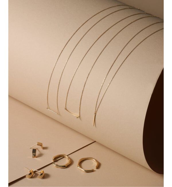 Lilas by Spick&Span「《WEB限定》カーブライン1ツブダイヤネックレス K10」|ネックレス|