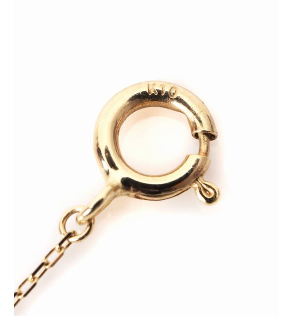 Lilas by Spick&Span「《WEB限定》カーブライン1ツブダイヤネックレス K10」|ネックレス|