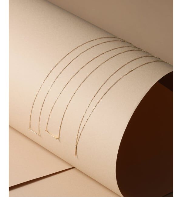 Lilas by Spick&Span「《WEB限定》カーブライン1ツブダイヤネックレス K10」|ネックレス|