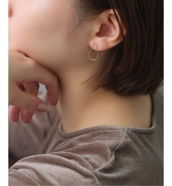 Lilas by Spick&Span「スイングカーブピアス K10（両耳）」|ピアス|
