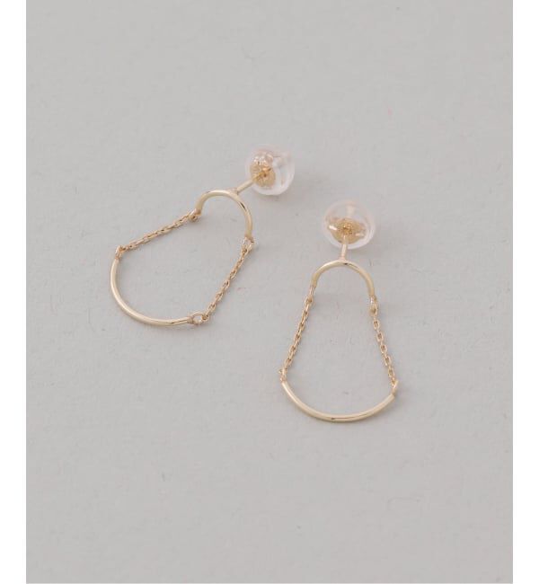 Lilas by Spick&Span「スイングカーブピアス K10（両耳）」|ピアス|
