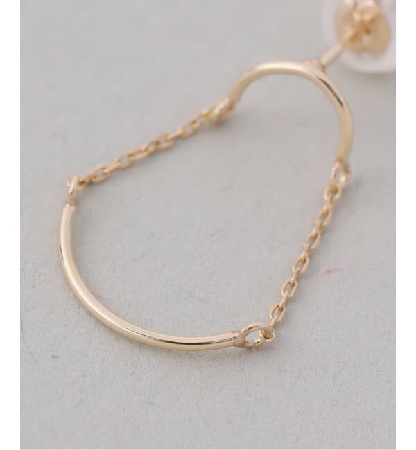 Lilas by Spick&Span「スイングカーブピアス K10（両耳）」|ピアス|