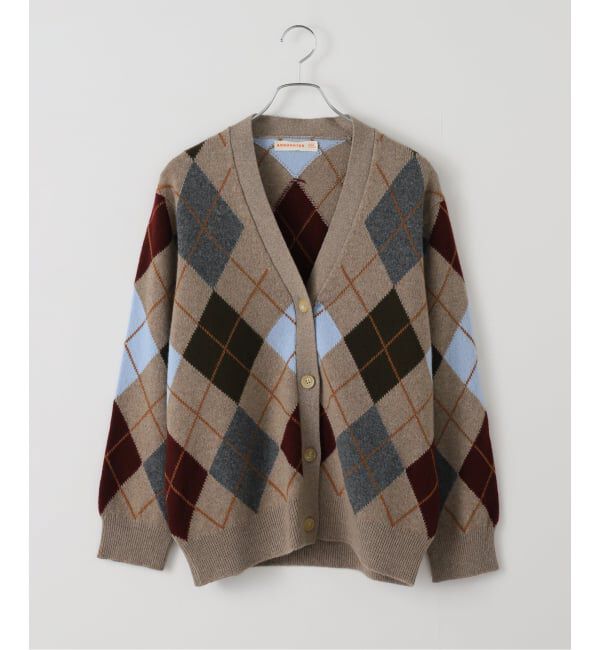 FRAMeWORK「&DAUGHTER ARGYLE GRANAD CARDIGAN 6」|カーディガン|ベージュ