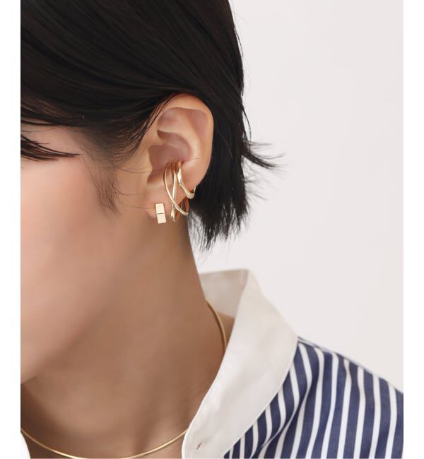 Lilas by Spick&Span「スモールベントピアス K10（両耳）」|ピアス|