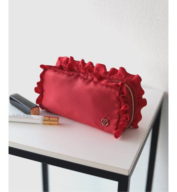  「La Totalite フリルポーチ」|ポーチ|レッド