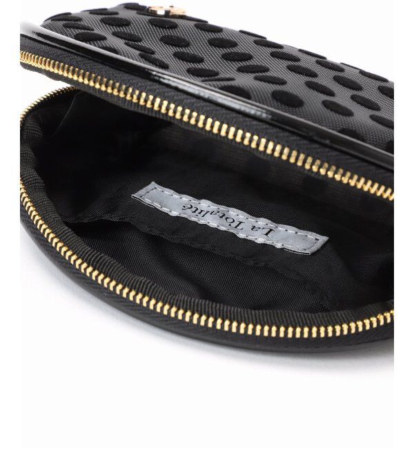  「La Totalite ラウンド ドットメッシュポーチ」|ポーチ|