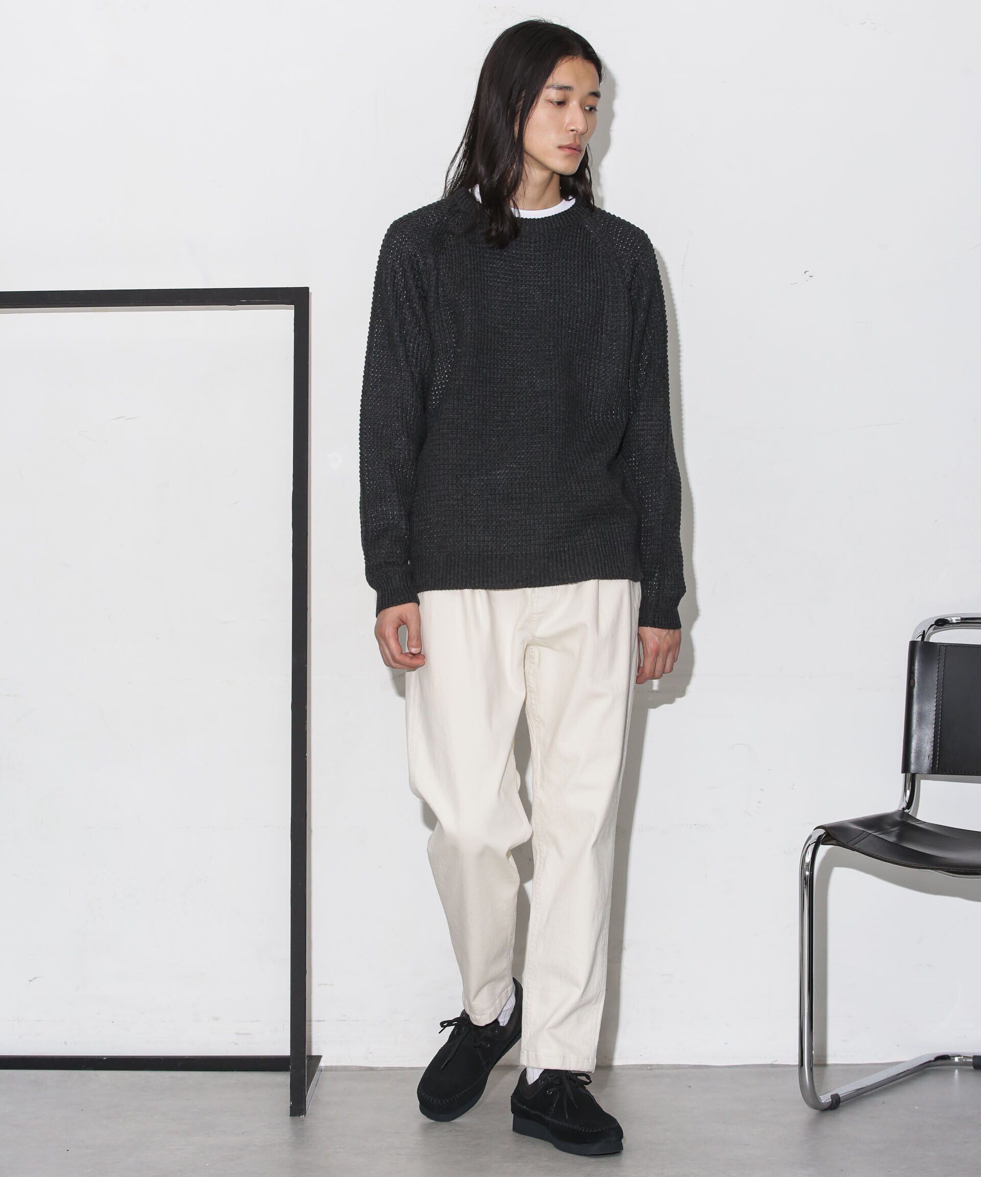 nano･universe「ワッフルラグランニット」|ニット・セーター|