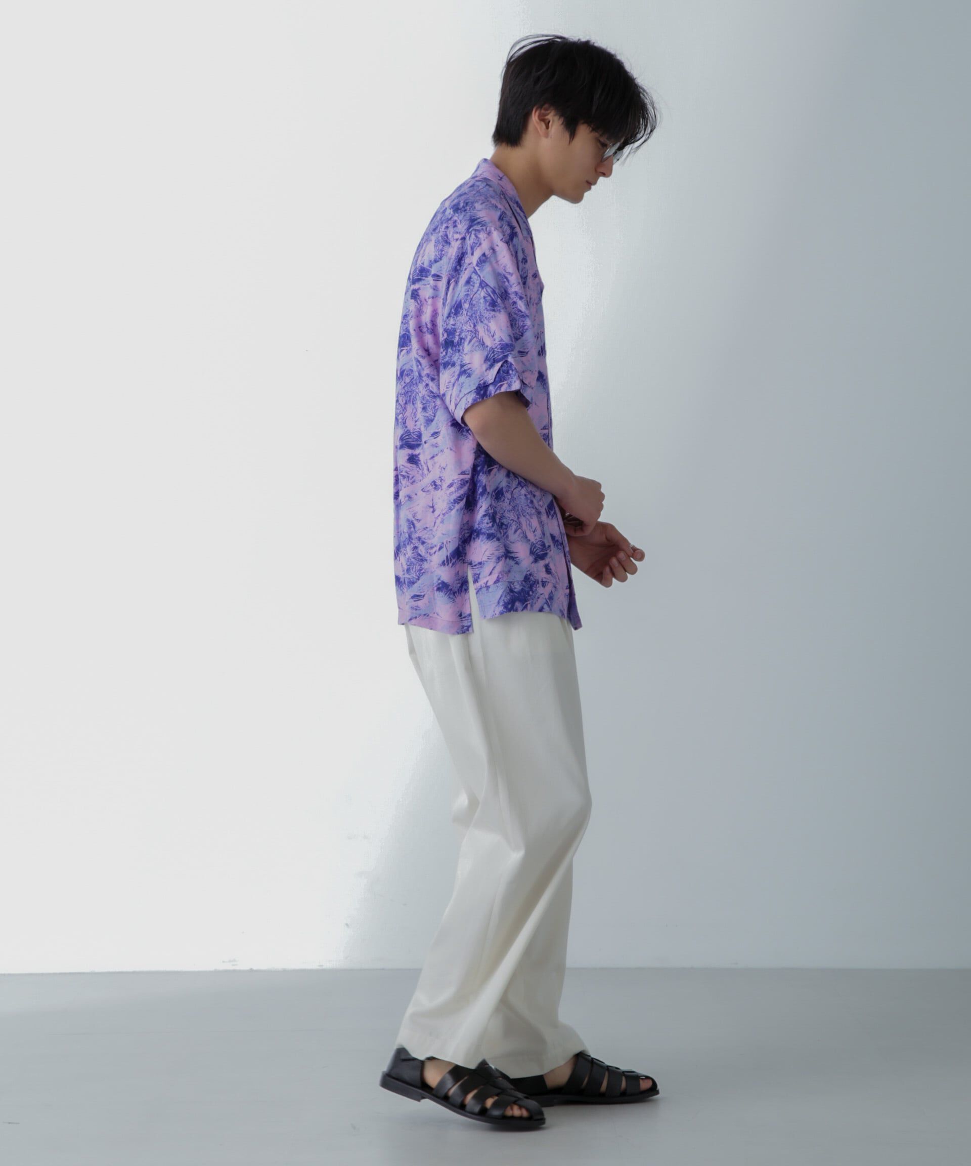 nano･universe「White Mountaineering/JUNGLE PATTERN OPEN COLLAR S/S」|シャツ・ブラウス|
