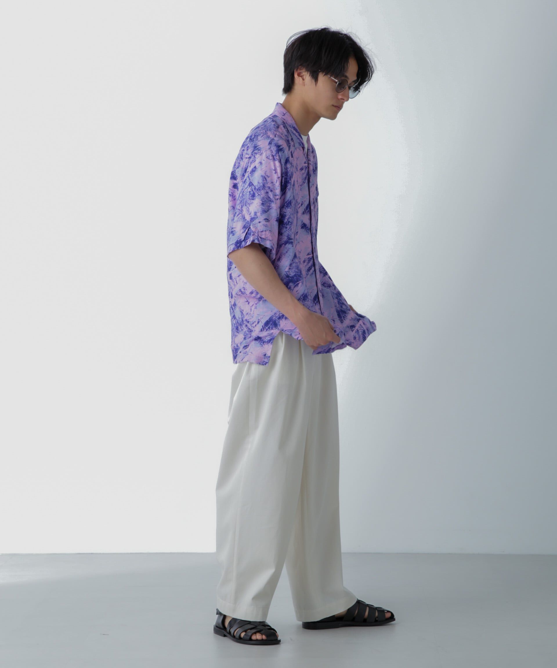 nano･universe「White Mountaineering/JUNGLE PATTERN OPEN COLLAR S/S」|シャツ・ブラウス|