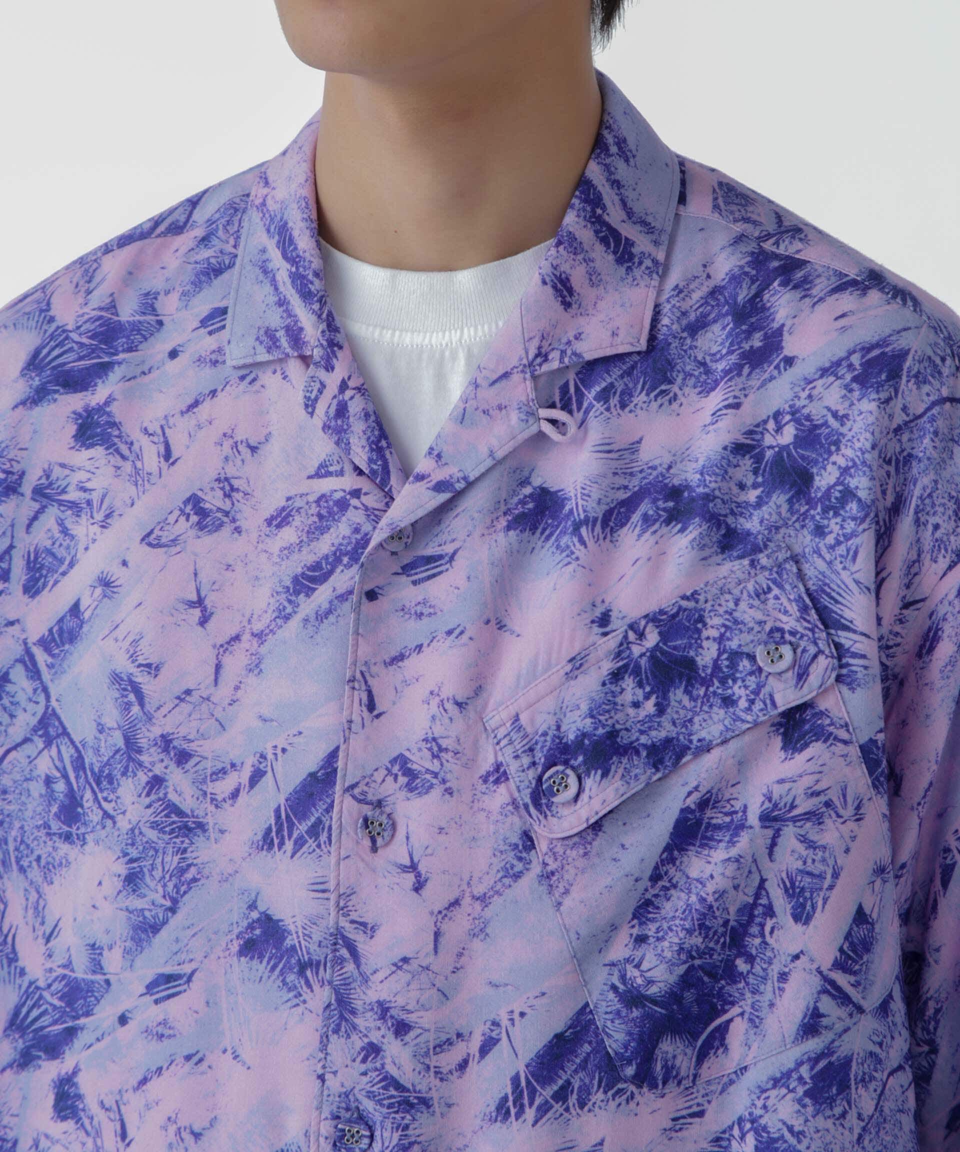 nano･universe「White Mountaineering/JUNGLE PATTERN OPEN COLLAR S/S」|シャツ・ブラウス|