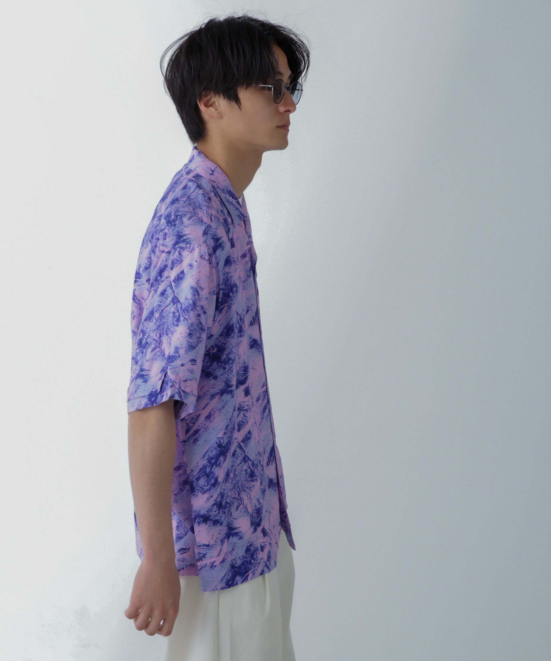 nano･universe「White Mountaineering/JUNGLE PATTERN OPEN COLLAR S/S」|シャツ・ブラウス|