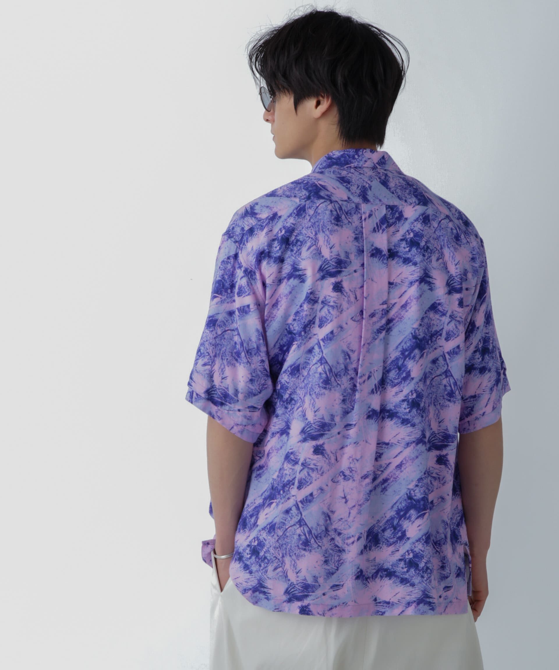 nano･universe「White Mountaineering/JUNGLE PATTERN OPEN COLLAR S/S」|シャツ・ブラウス|