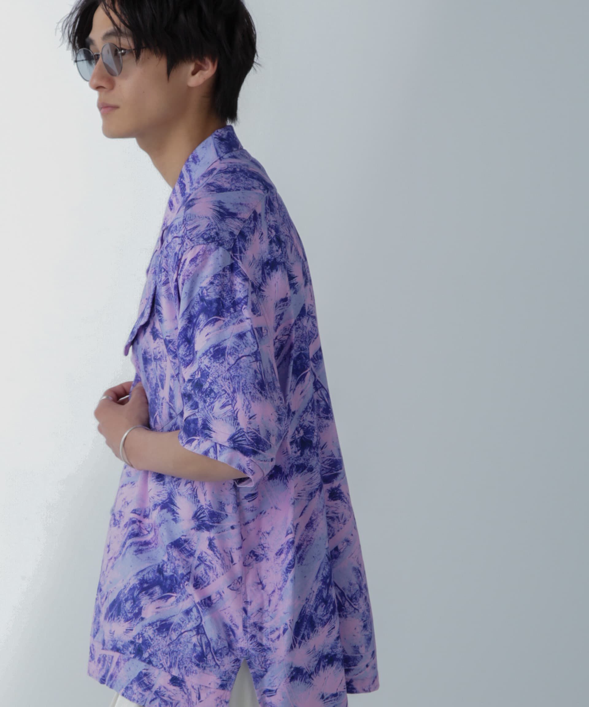 nano･universe「White Mountaineering/JUNGLE PATTERN OPEN COLLAR S/S」|シャツ・ブラウス|
