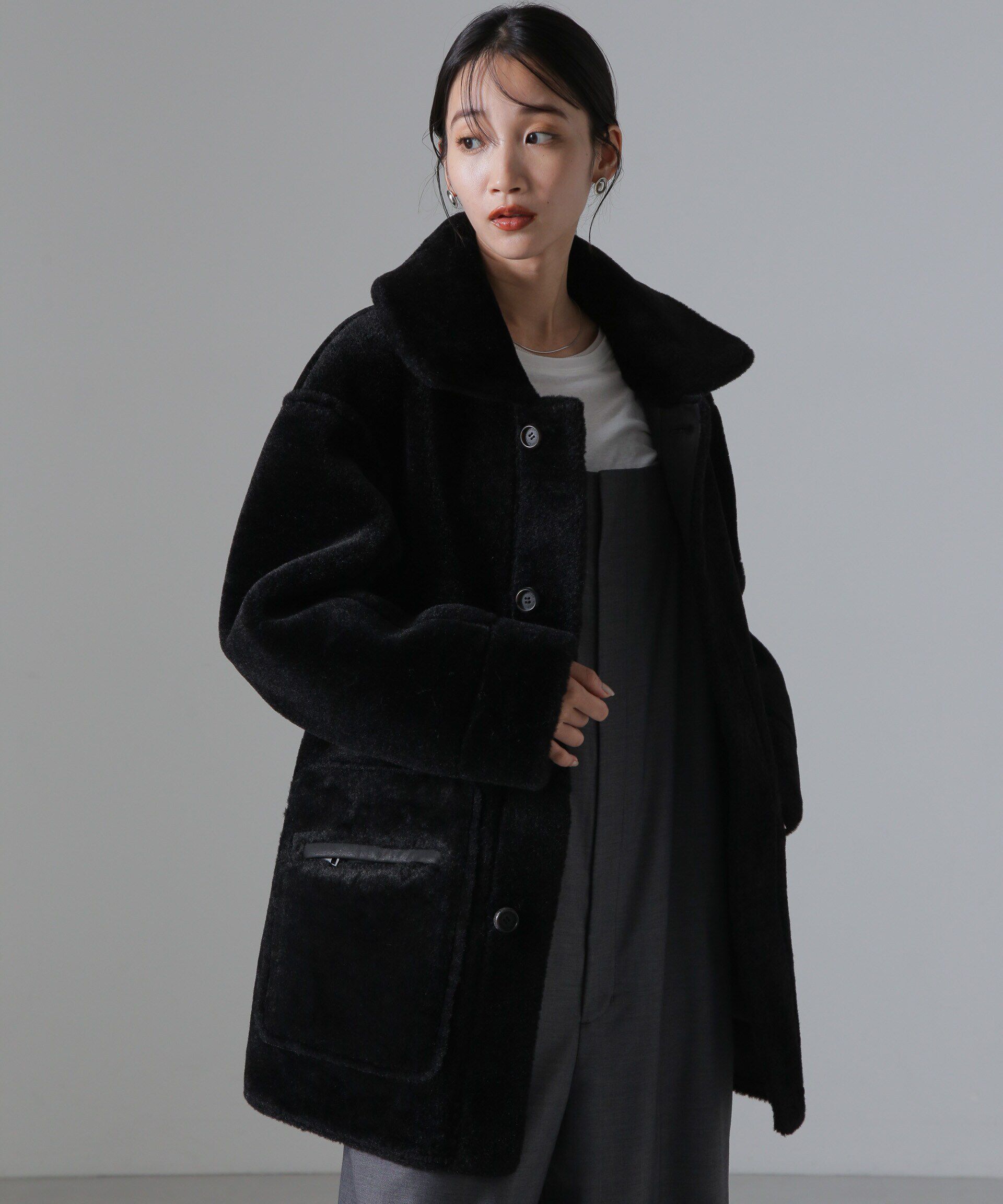 nano･universe「URBANCODE/フェイクスエード ファー リバーシブル ジャケットコート」|その他|