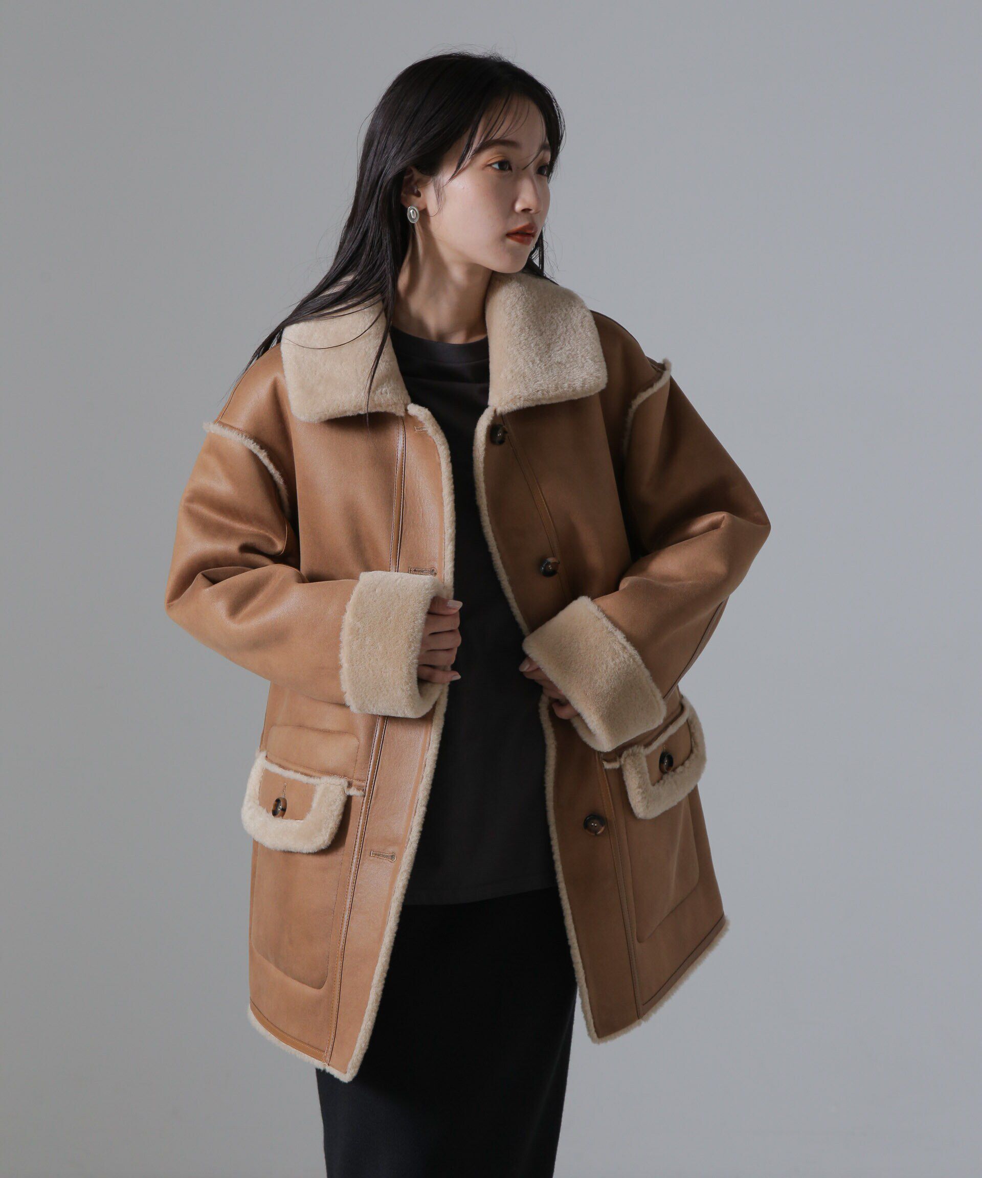 nano･universe「URBANCODE/フェイクスエード ファー リバーシブル ジャケットコート」|その他|