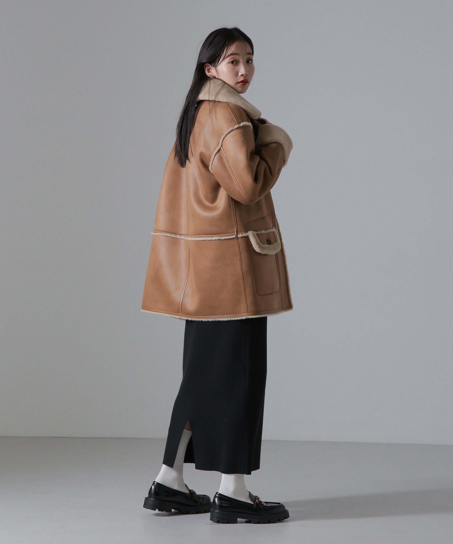 nano･universe「URBANCODE/フェイクスエード ファー リバーシブル ジャケットコート」|その他|