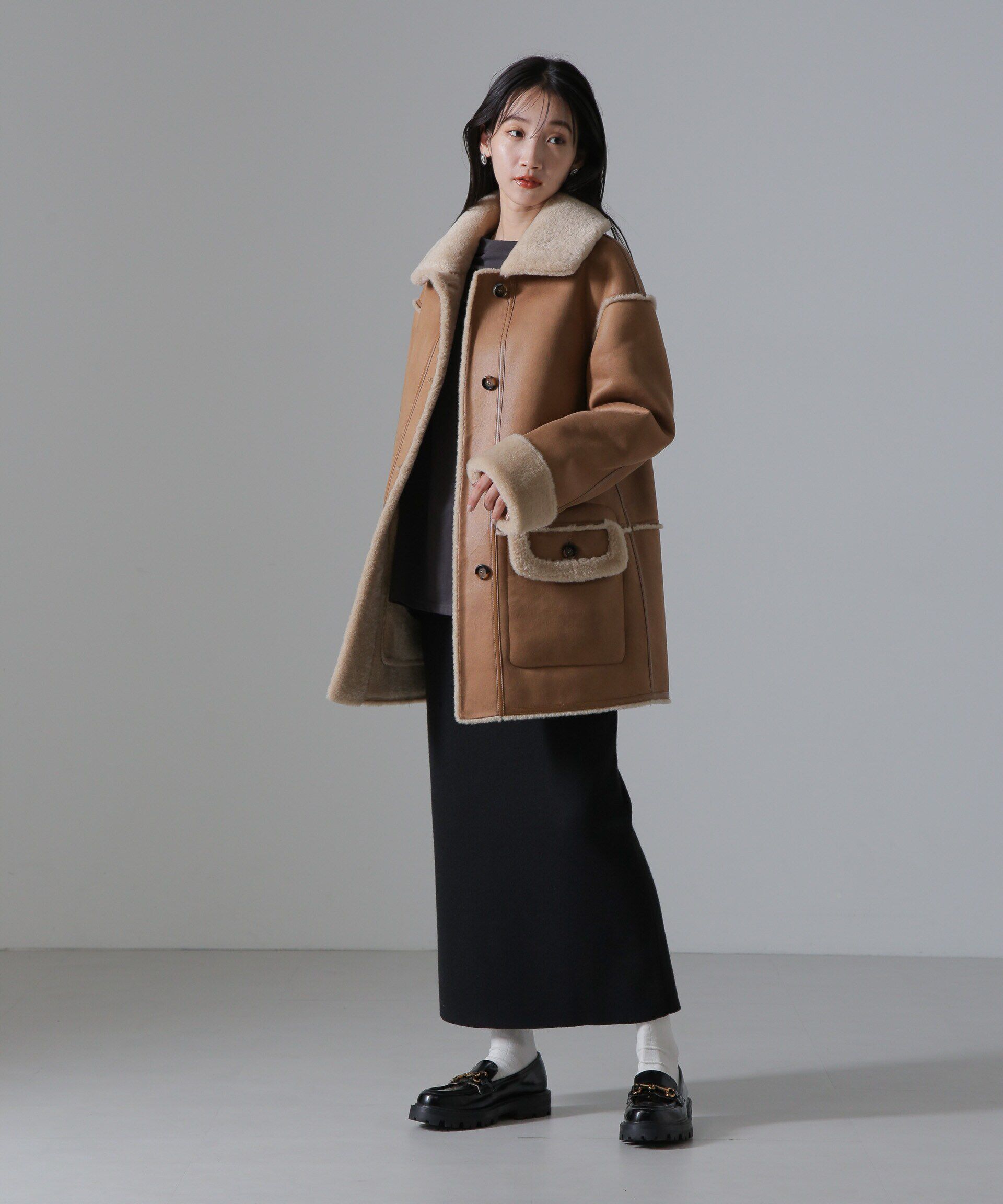 nano･universe「URBANCODE/フェイクスエード ファー リバーシブル ジャケットコート」|その他|