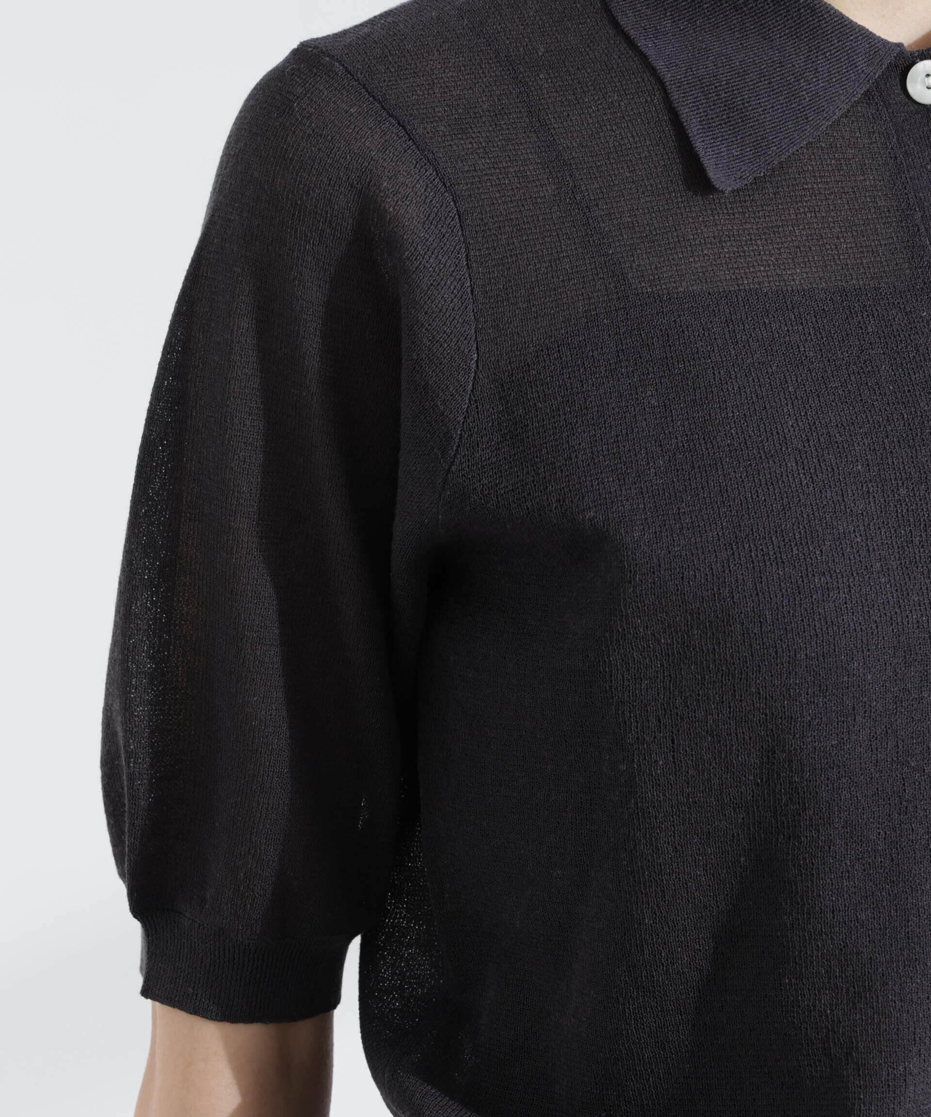 nano･universe「シアーミラノリブニットポロ」|ニット・セーター|