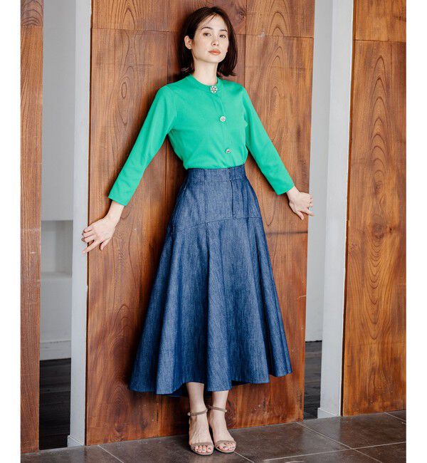 組曲「【組曲&times;setsuko sagittaire】ストレッチデニムスカート」|スカート|