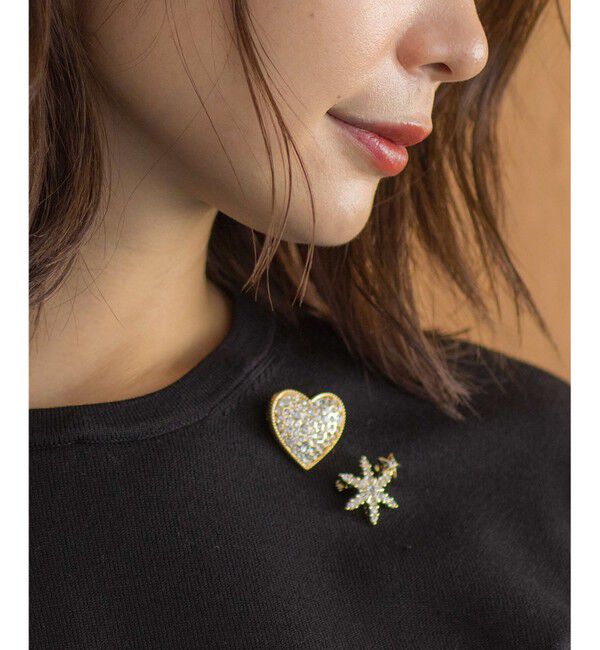 組曲「【人気につき再販決定！】ハートストーンブローチ」|ブローチ・コサージュ|