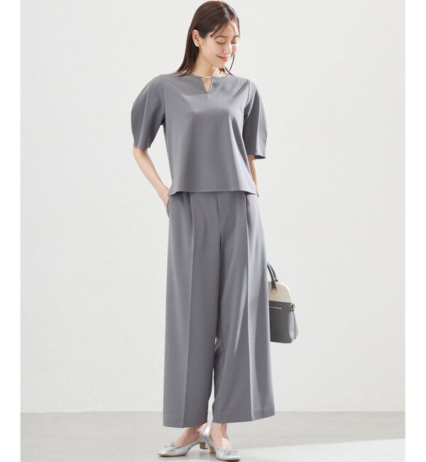 組曲「【WEB限定】ジョーゼットジャージーランタンスリーブ5分袖 ブラウス」|シャツ・ブラウス|