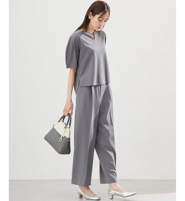 組曲「【WEB限定】ジョーゼットジャージーランタンスリーブ5分袖 ブラウス」|シャツ・ブラウス|