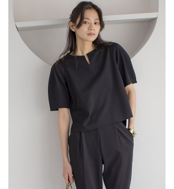 組曲「【WEB限定】ジョーゼットジャージーランタンスリーブ5分袖 ブラウス」|シャツ・ブラウス|