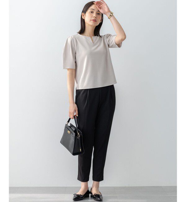 組曲「【WEB限定】ジョーゼットジャージーランタンスリーブ5分袖 ブラウス」|シャツ・ブラウス|