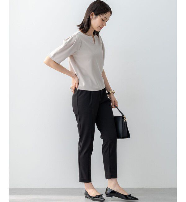 組曲「【WEB限定】ジョーゼットジャージーランタンスリーブ5分袖 ブラウス」|シャツ・ブラウス|