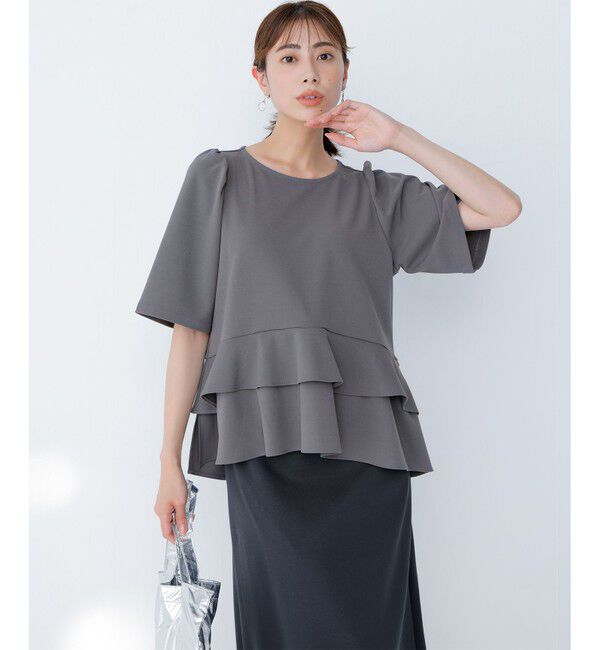 組曲「ご好評につき追加生産【WEB限定】ジョーゼットジャージーティアード ブラウス」|シャツ・ブラウス|