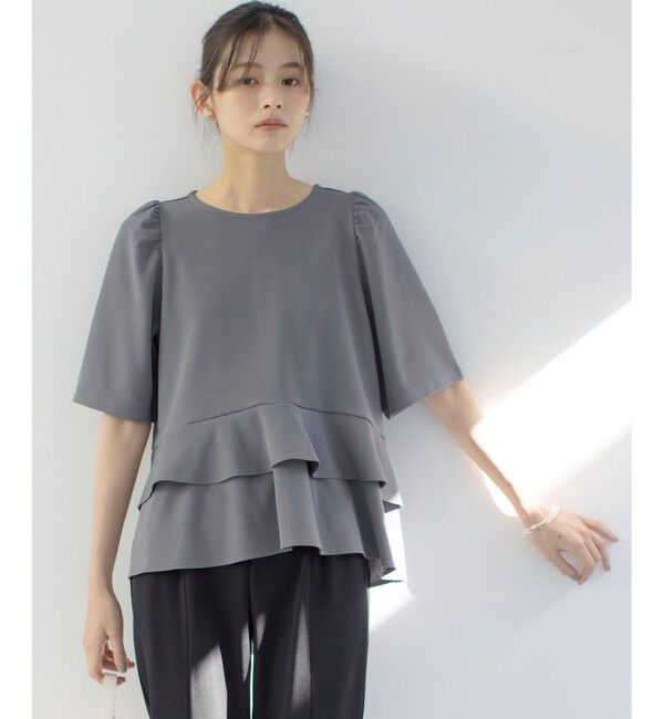 組曲「ご好評につき追加生産【WEB限定】ジョーゼットジャージーティアード ブラウス」|シャツ・ブラウス|