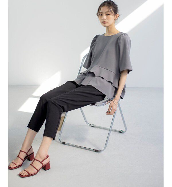 組曲「ご好評につき追加生産【WEB限定】ジョーゼットジャージーティアード ブラウス」|シャツ・ブラウス|