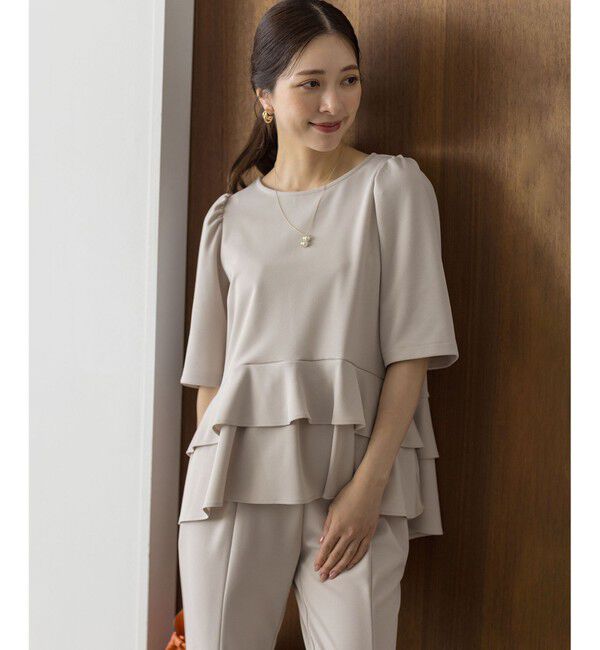 組曲「ご好評につき追加生産【WEB限定】ジョーゼットジャージーティアード ブラウス」|シャツ・ブラウス|