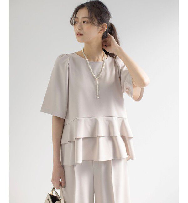 組曲「ご好評につき追加生産【WEB限定】ジョーゼットジャージーティアード ブラウス」|シャツ・ブラウス|