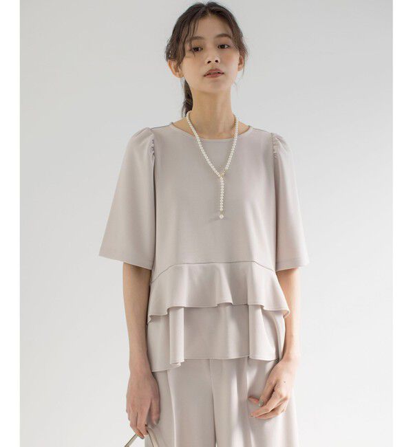 組曲「ご好評につき追加生産【WEB限定】ジョーゼットジャージーティアード ブラウス」|シャツ・ブラウス|