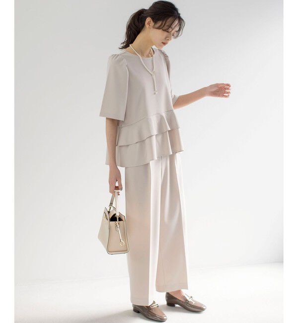 組曲「ご好評につき追加生産【WEB限定】ジョーゼットジャージーティアード ブラウス」|シャツ・ブラウス|