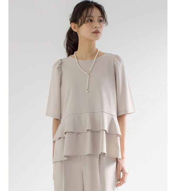 組曲「ご好評につき追加生産【WEB限定】ジョーゼットジャージーティアード ブラウス」|シャツ・ブラウス|