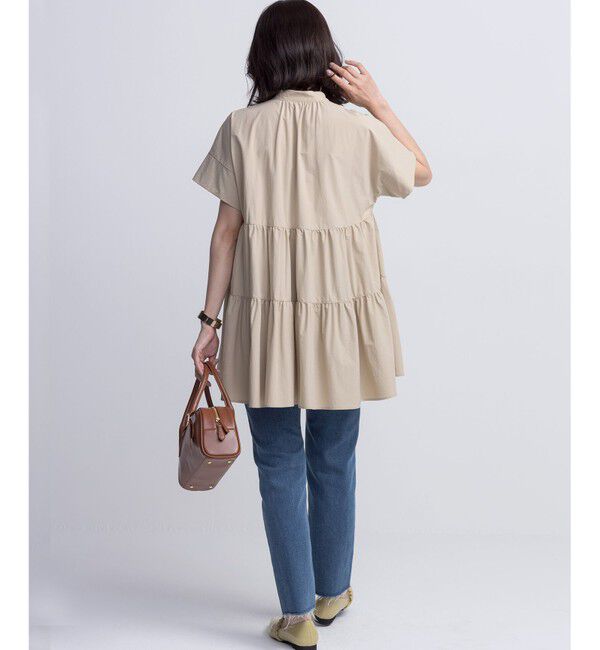 組曲「スーパーライトストレッチティアード ブラウス」|シャツ・ブラウス|