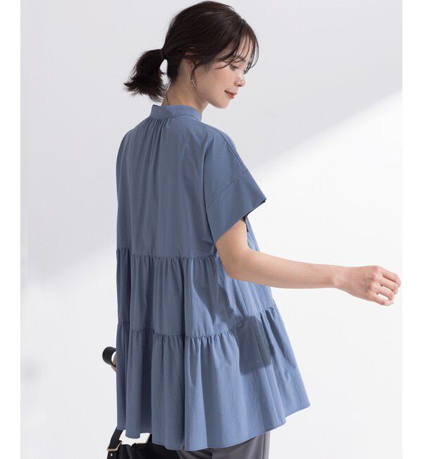 組曲「スーパーライトストレッチティアード ブラウス」|シャツ・ブラウス|