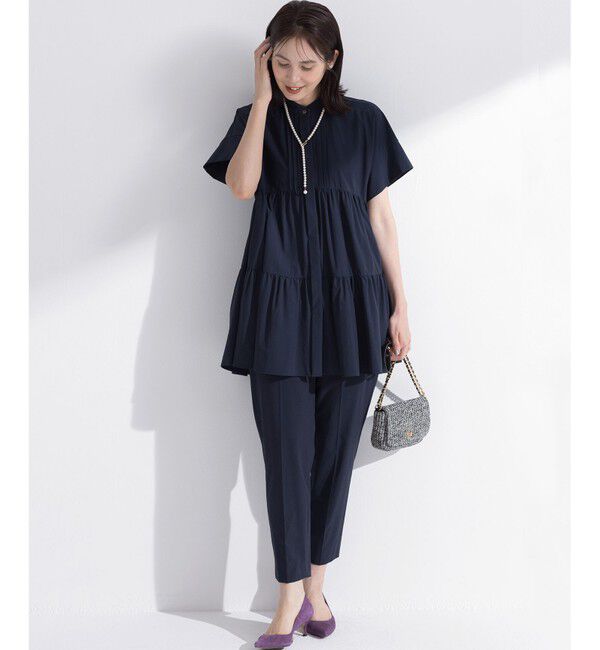 組曲「スーパーライトストレッチティアード ブラウス」|シャツ・ブラウス|