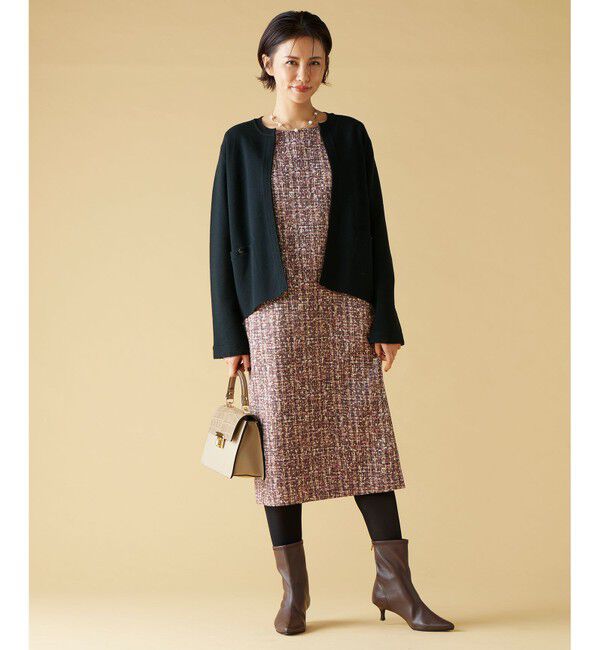 自由区「【セットアップ対応】ヴィスコースウールニット ジャケット」|カーディガン|