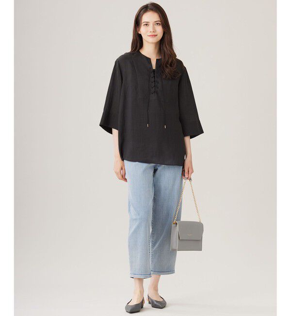 自由区「【洗える】ウスカルデニム カーブパンツ」|デニム|