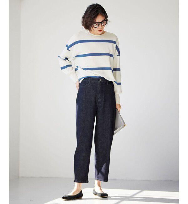 自由区「【洗える】ウスカルデニム カーブパンツ」|デニム|