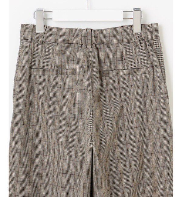 自由区「【撥水加工・洗える】TRギャバ裏起毛チェック柄ワイド パンツ」|その他|