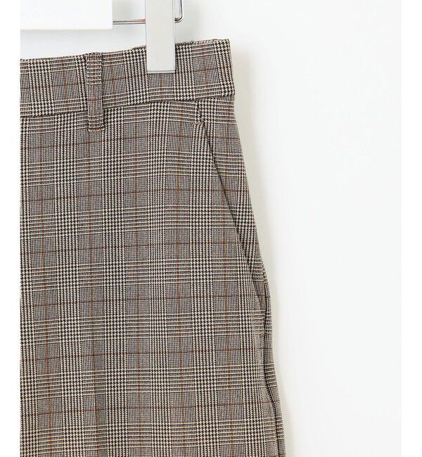 自由区「【撥水加工・洗える】TRギャバ裏起毛チェック柄ワイド パンツ」|その他|